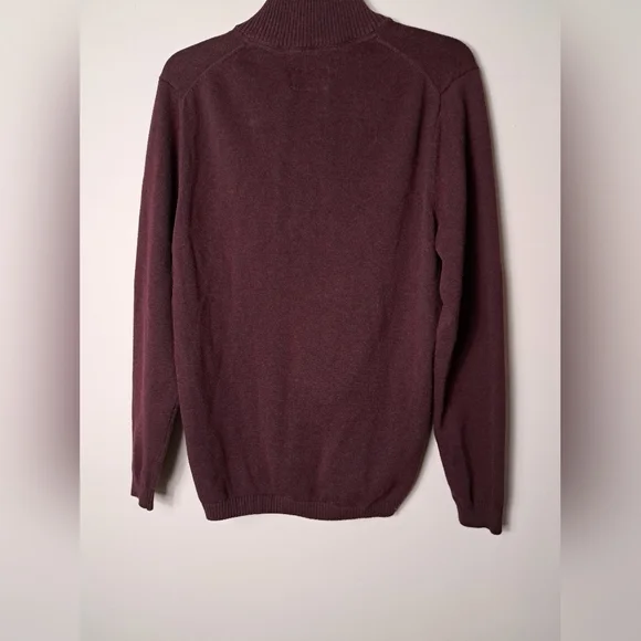 NWT THE NORMAL BRAND Men's Medium Burgundy Wine 4 Button Sweater Cabin Core - Picture 6 of 12